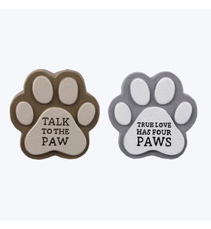 Cement Furry Friends Paw Stepping Stone, 2 Ast
