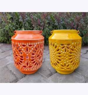Metal Bucket Lantern, 2 Ast.