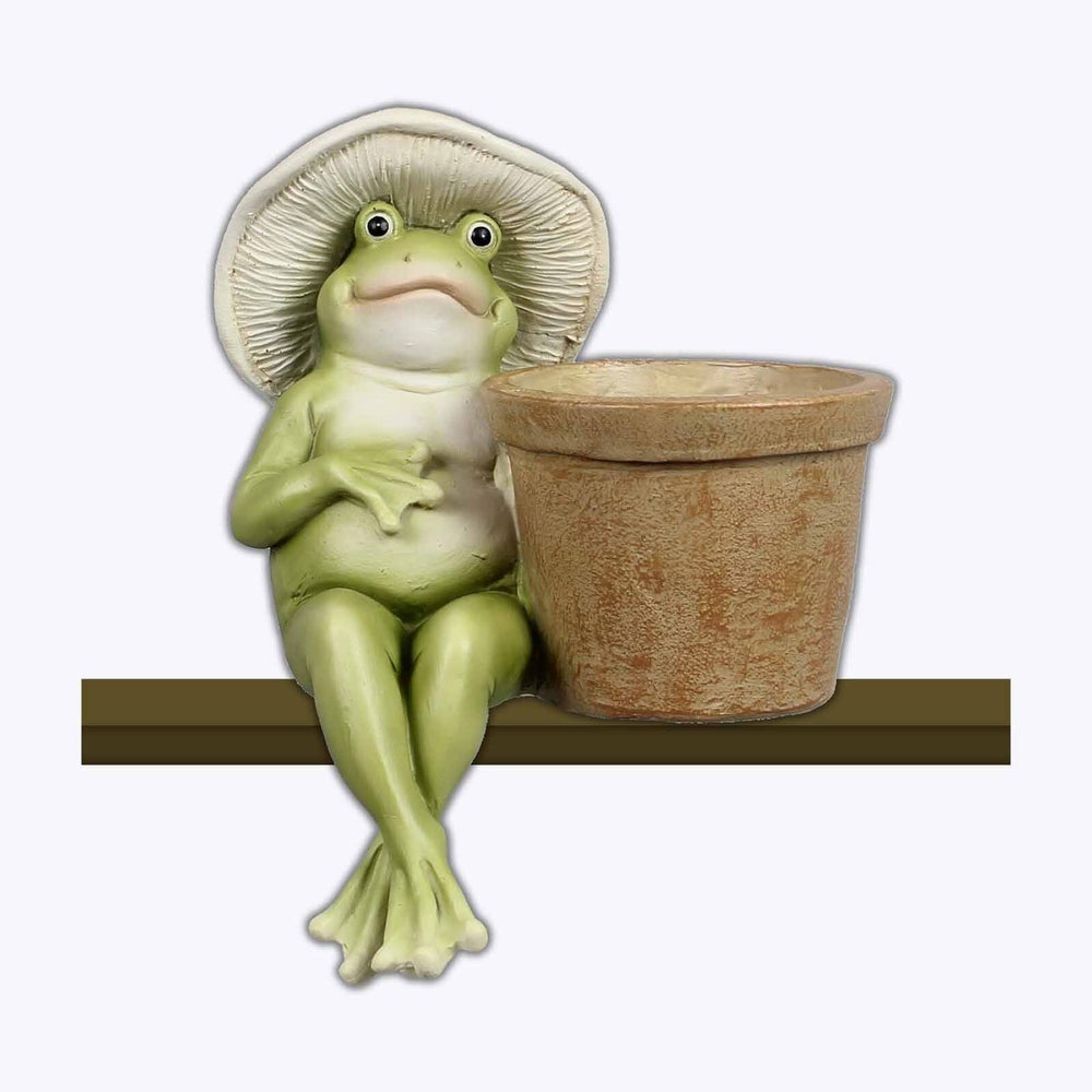 Resin Frog Shelf Sitter Tabletop
