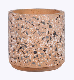 Cement Terrazzo Pot With Drainage Hole