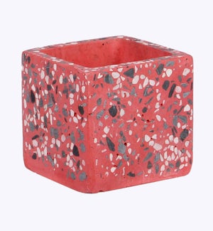 Cement Terrazzo Pot With Drainage Hole