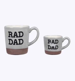 Ceramic Dad and Kid Mug Gift Set