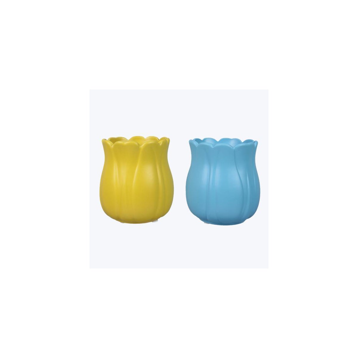 Ceramic Tulip Flower Pot, 2 Ast