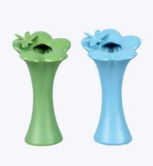 Ceramic Flower Shape Vase 2 Ast