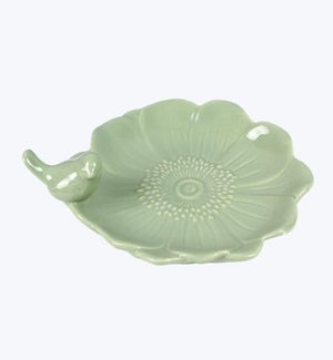 Ceramic Flower Shape Bird Feeder