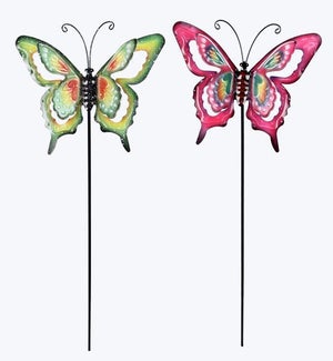 Metal Butterfly Garden Stake, 2 Ast