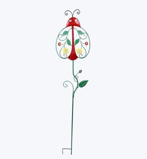 Metal Ladybug Garden Stake