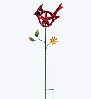 Metal Cardinal Spinner Stake