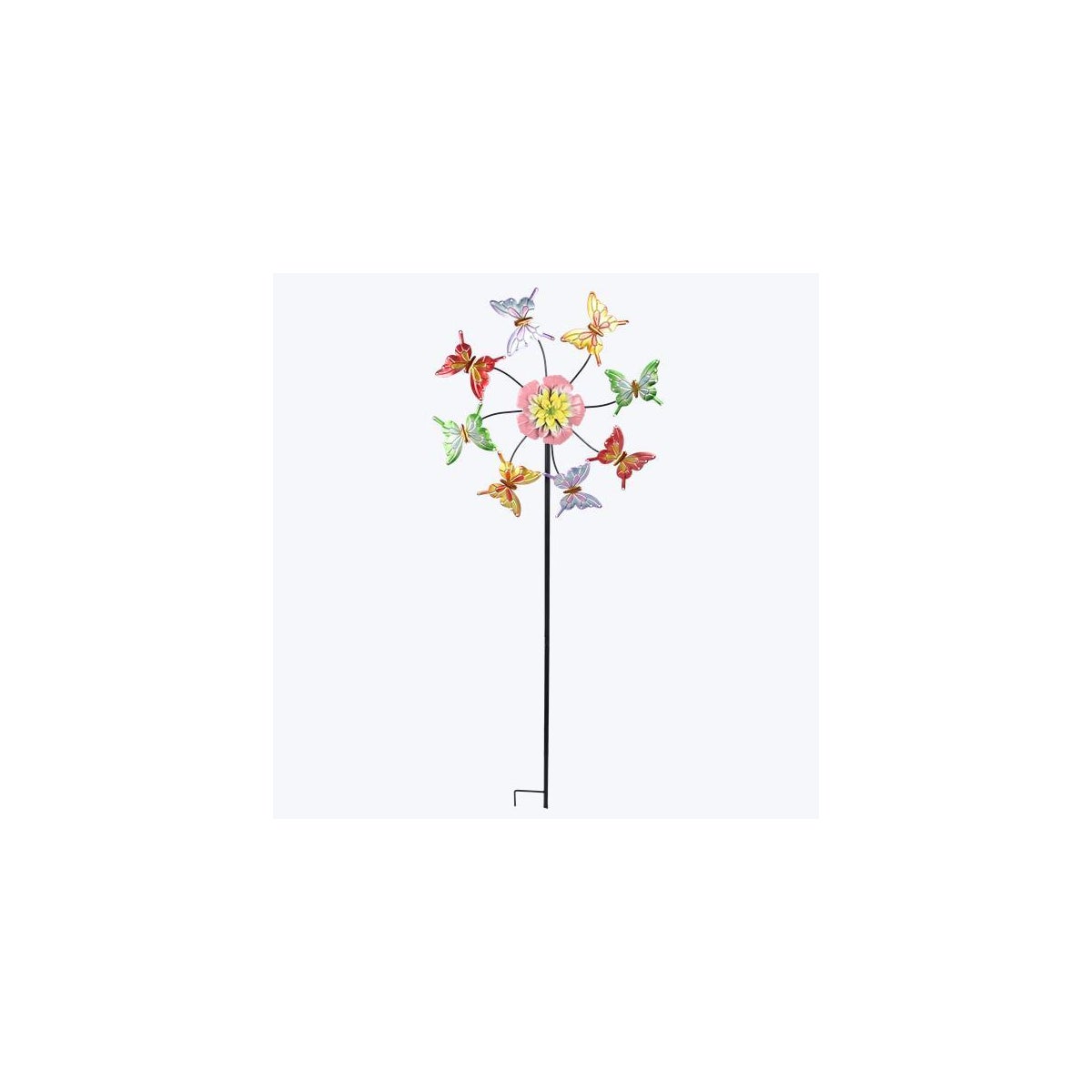 Metal Spinning Butterfly Garden Stake