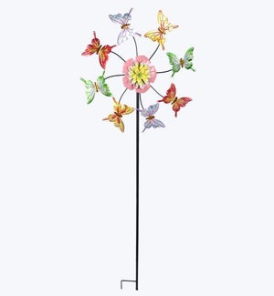 Metal Spinning Butterfly Garden Stake