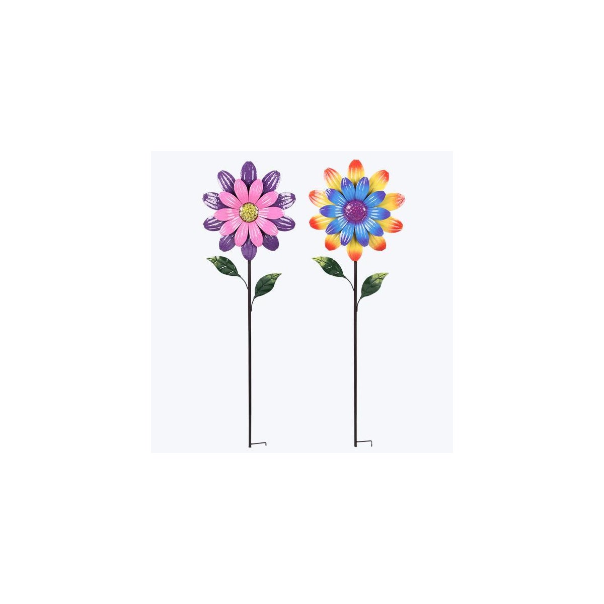 Metal Flower Garden Stake, 2 Ast
