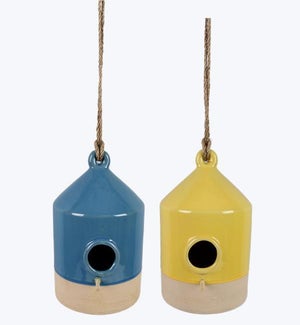 Ceramic Birdhouse, 2 Ast