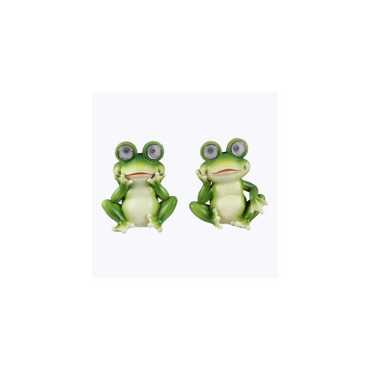 Resin Solar LED Light Frogs 2 Ast