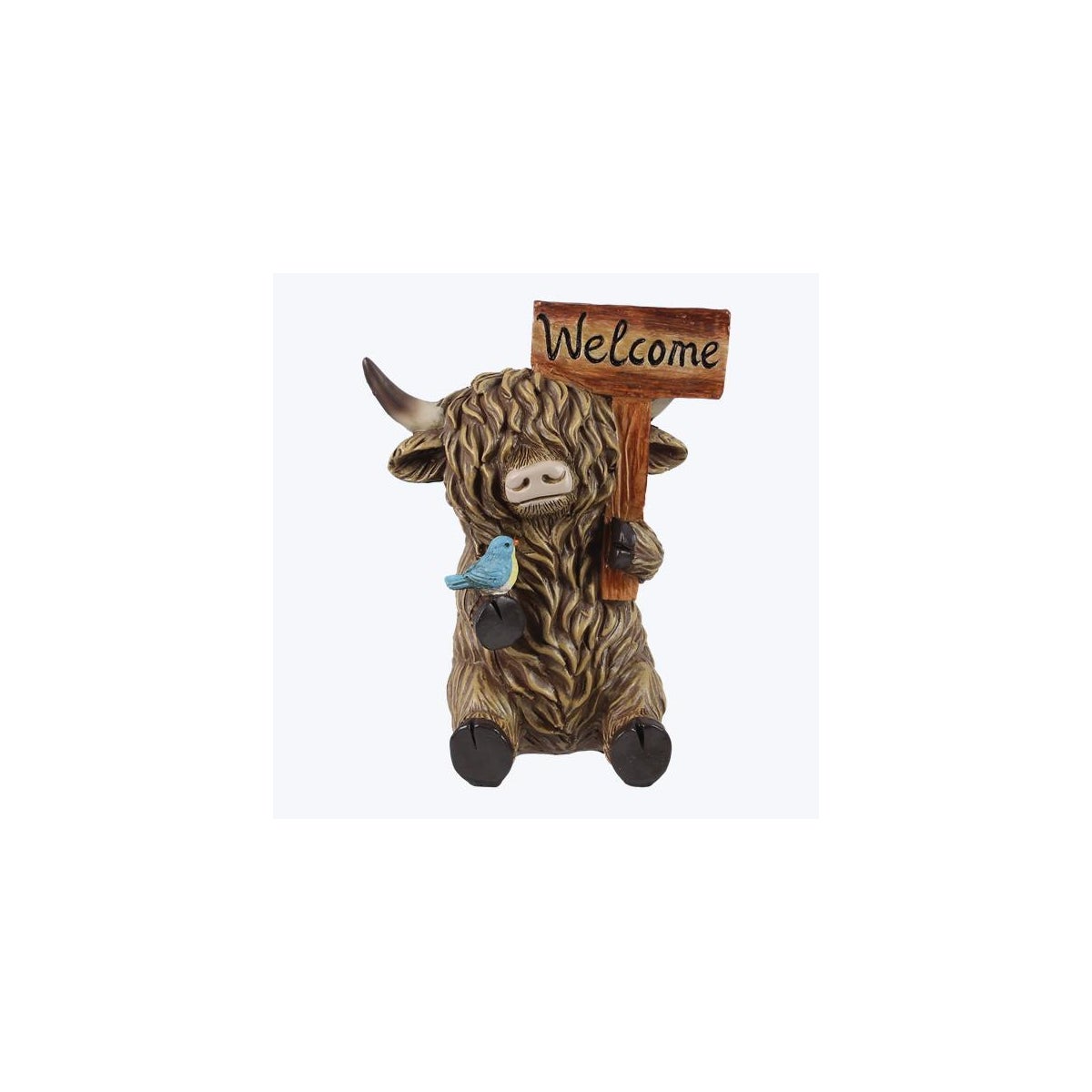 Resin Welcome Highland Cow