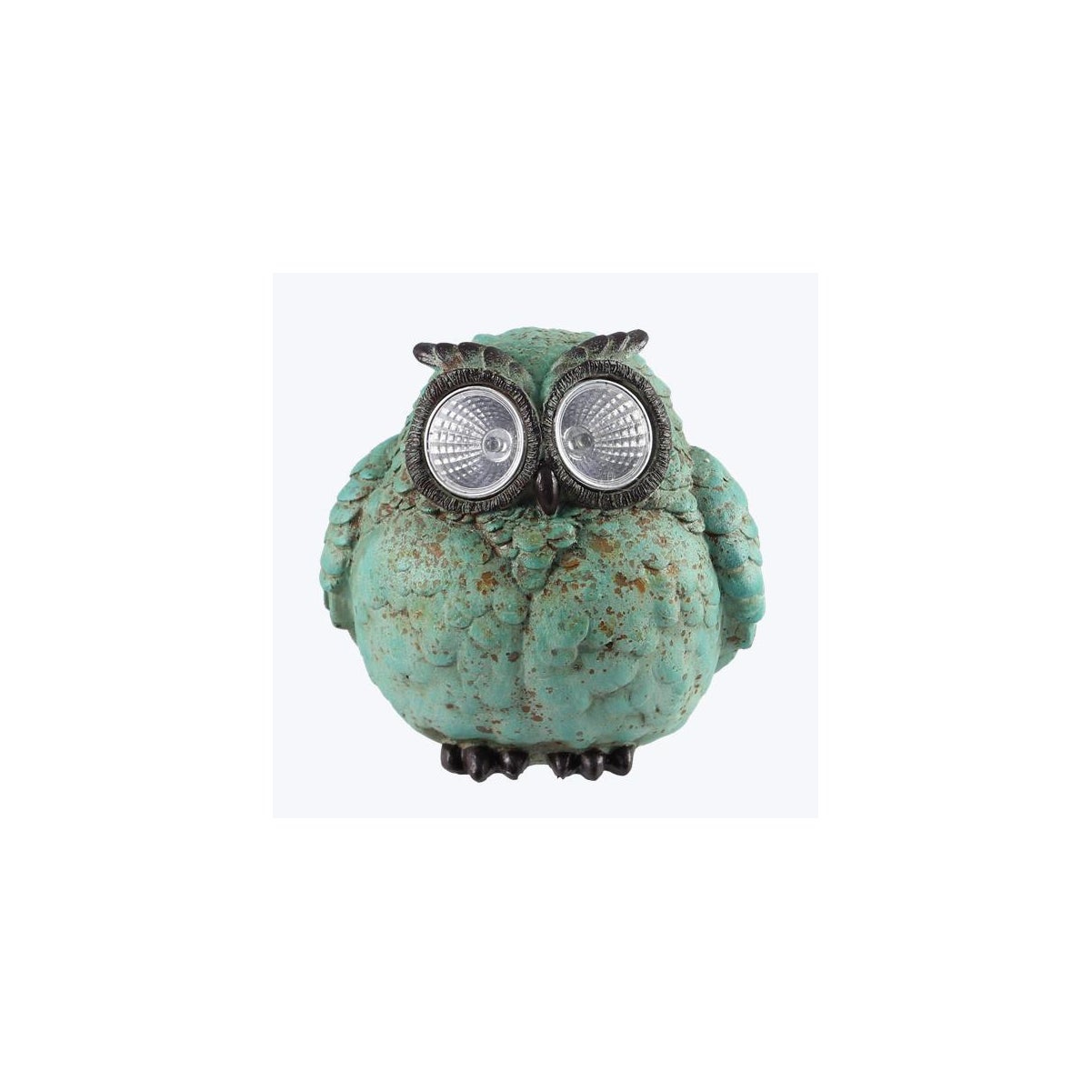Resin Antique Solar LED Light Owl