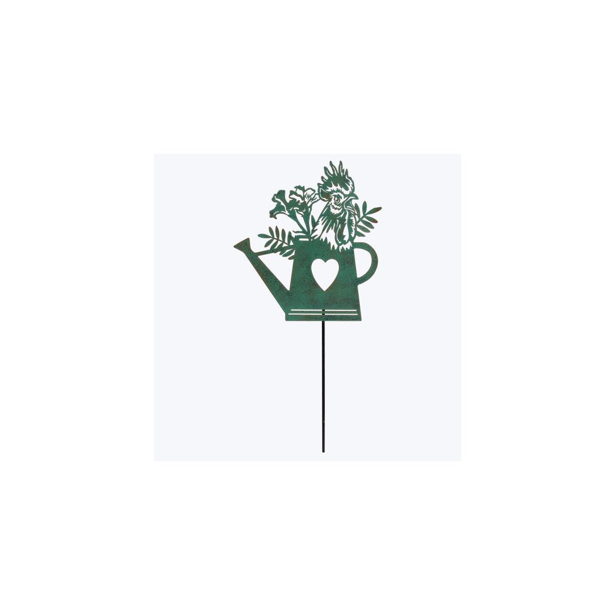Metal Laser Cut Watering Can Garden Stake