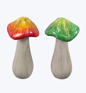 Ceramic Tabletop Mushroom, 2 Ast