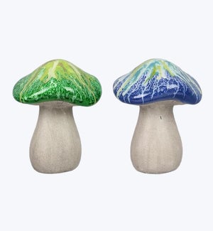 Ceramic Tabletop Mushroom, 2 Ast