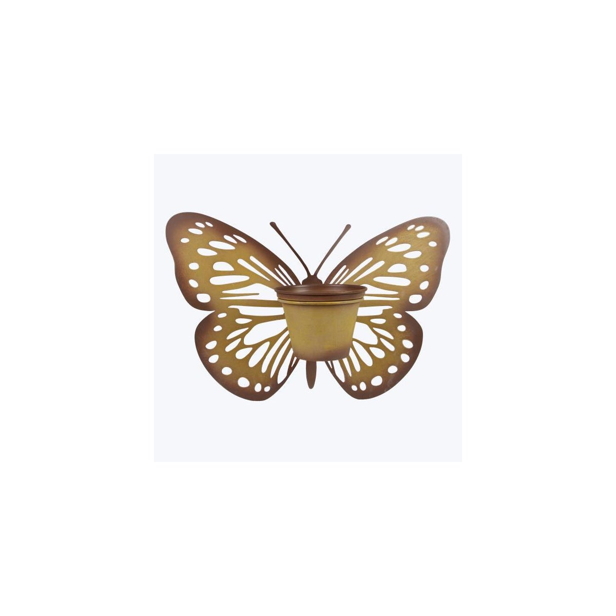 Metal Butterfly Wall Art with Planter