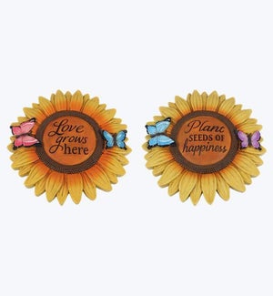 Cement Sunflower Stepping Stone 2 Ast