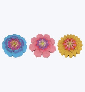Cement Flower Stepping Stones 3 Ast