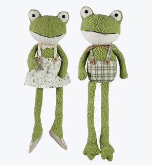 Fabric Frog Shelf Sitters, 2 Ast