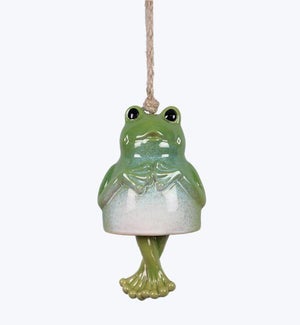 Stoneware Frog Wind Bell