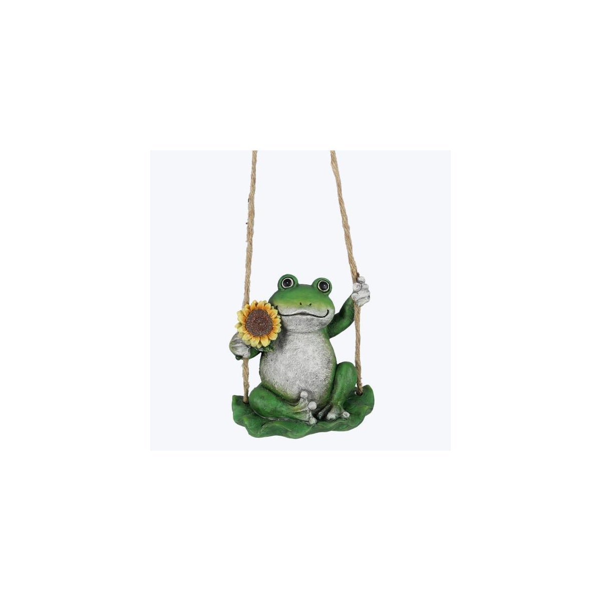 Resin Frog on Swing
