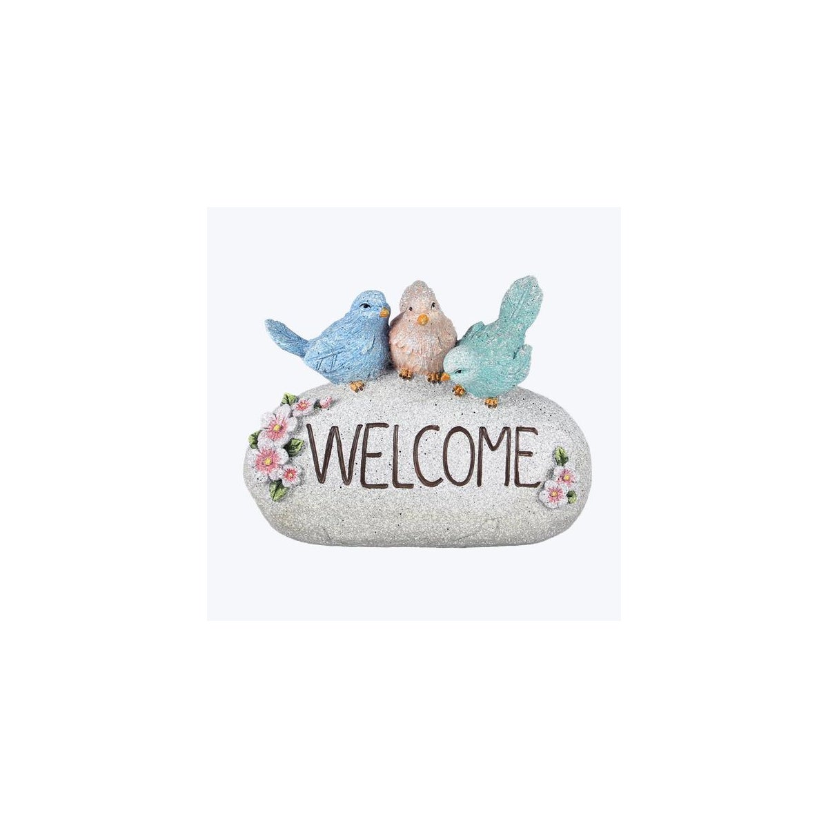 Resin Bird Welcome Rock