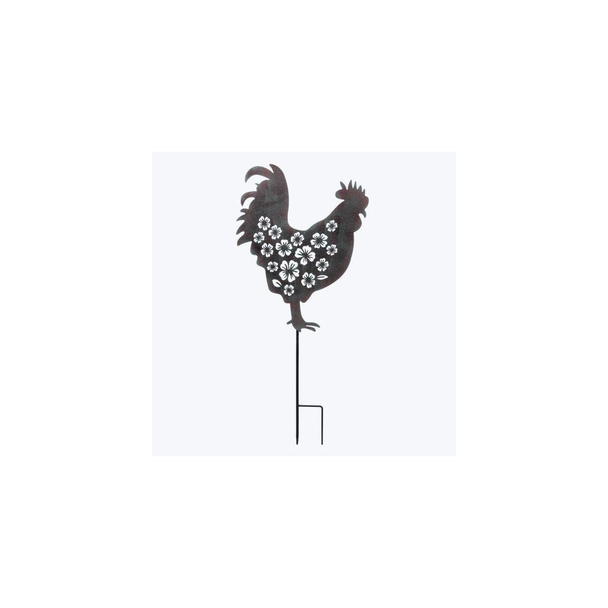 Metal Chicken Garden Stake
