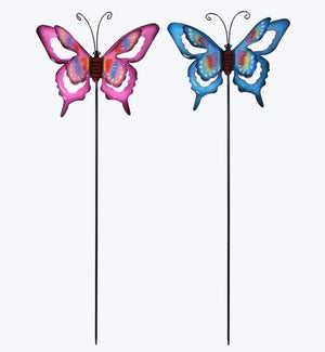 Metal Butterfly Garden Stake, 2 Ast