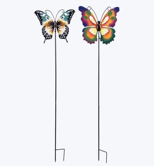Metal Butterfly Garden Stake, 2 Ast