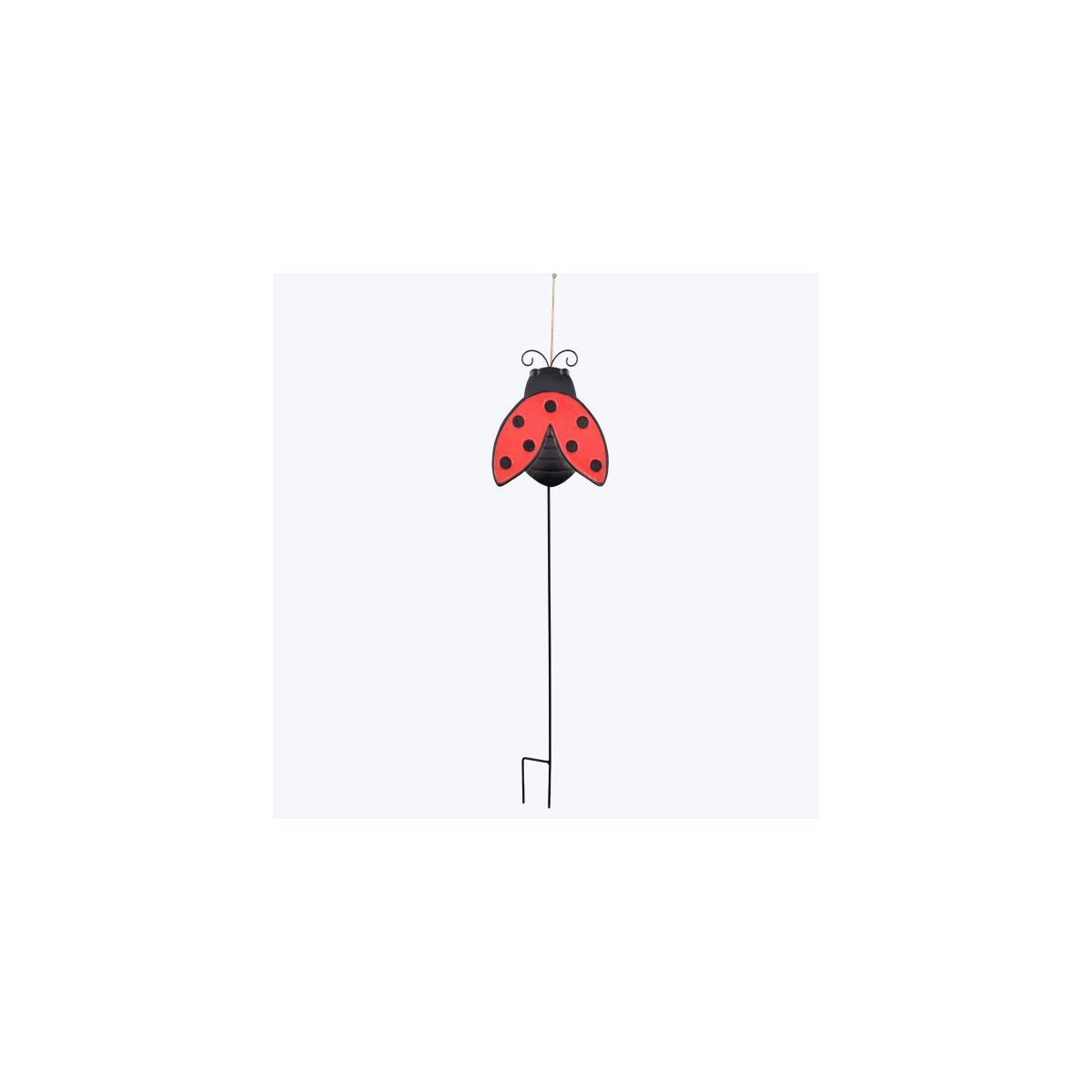 Metal Ladybug Glow in the Dark Garden Stake