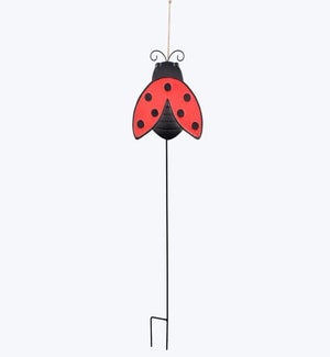 Metal Ladybug Glow in the Dark Garden Stake