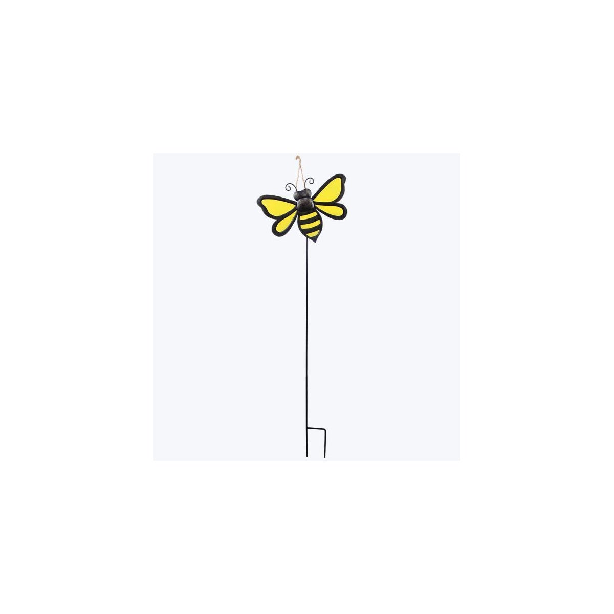 Metal Bee Glow in the Dark Garden Stake