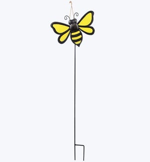 Metal Bee Glow in the Dark Garden Stake
