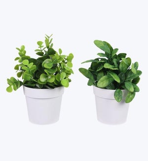 Artificial Flowers in Planter 2 Ast