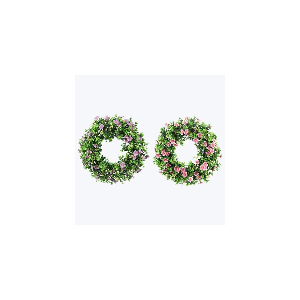 Artificial Flower Wreath 2 Ast