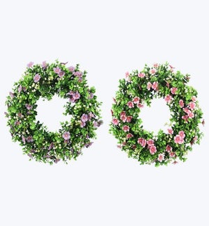 Artificial Flower Wreath 2 Ast