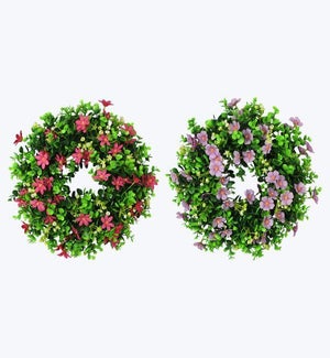 Artificial Flower Wreath 2 Ast