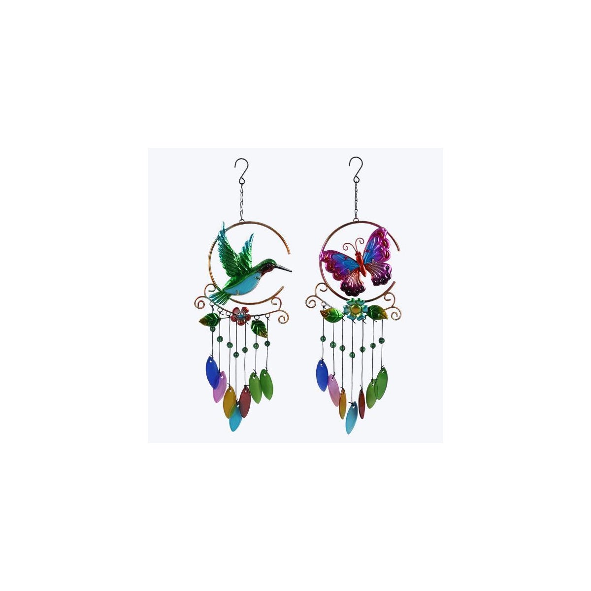 Metal Hummingbird Chime, 2 Ast
