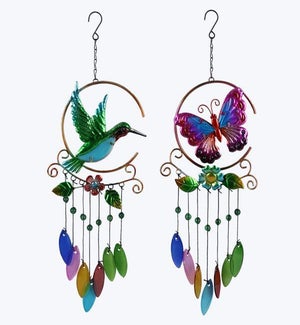 Metal Hummingbird Chime, 2 Ast