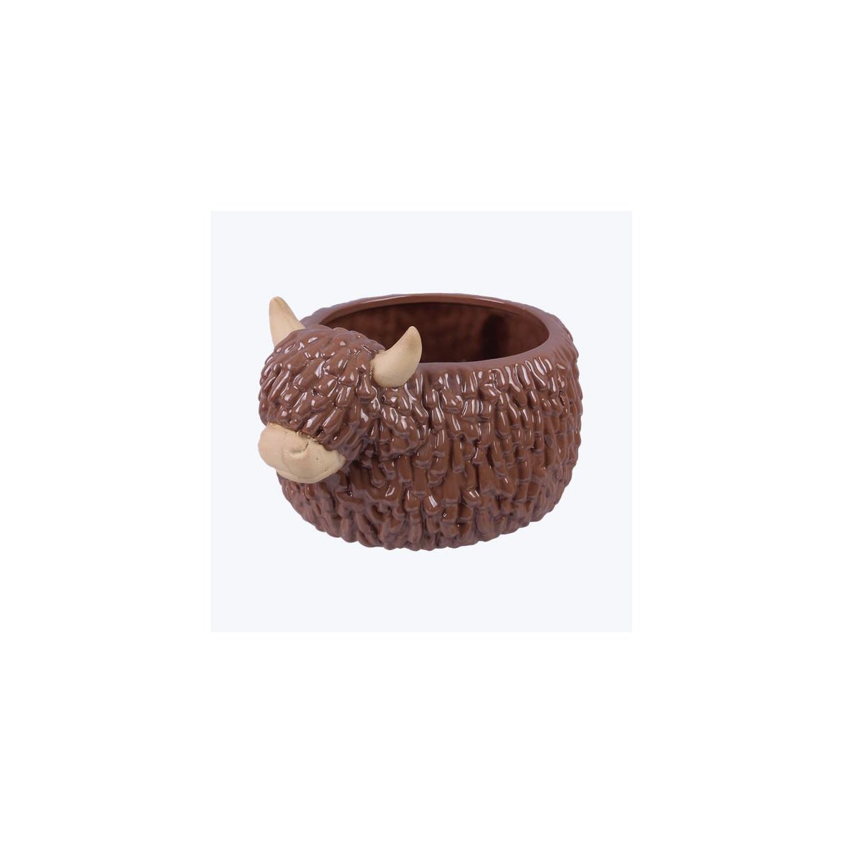 Stoneware Highland Cow Pot