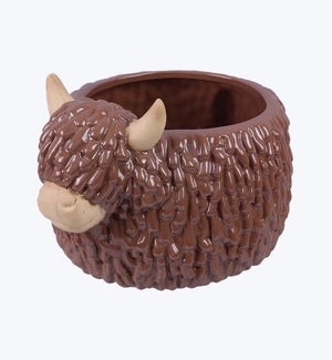 Stoneware Highland Cow Pot