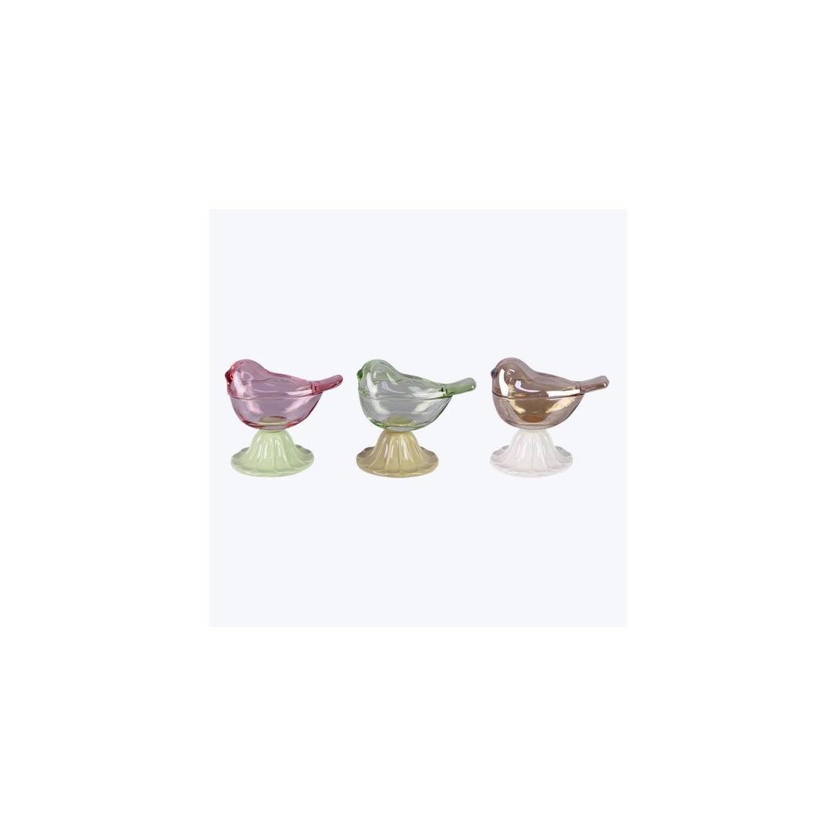 Glass Bird Tabletop, 3 Ast