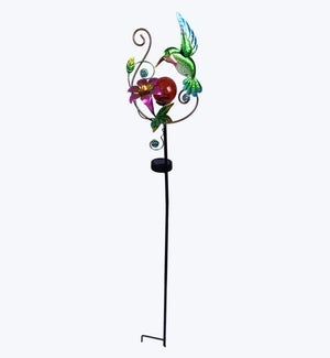 Metal Solar Hummingbird Stake