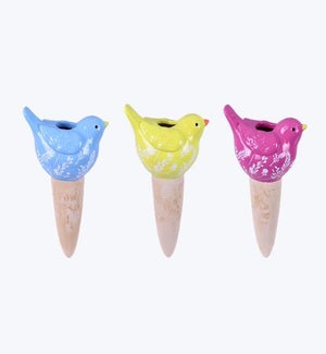 Ceramic Bird Planter Automatic Watering Pal 3 Ast