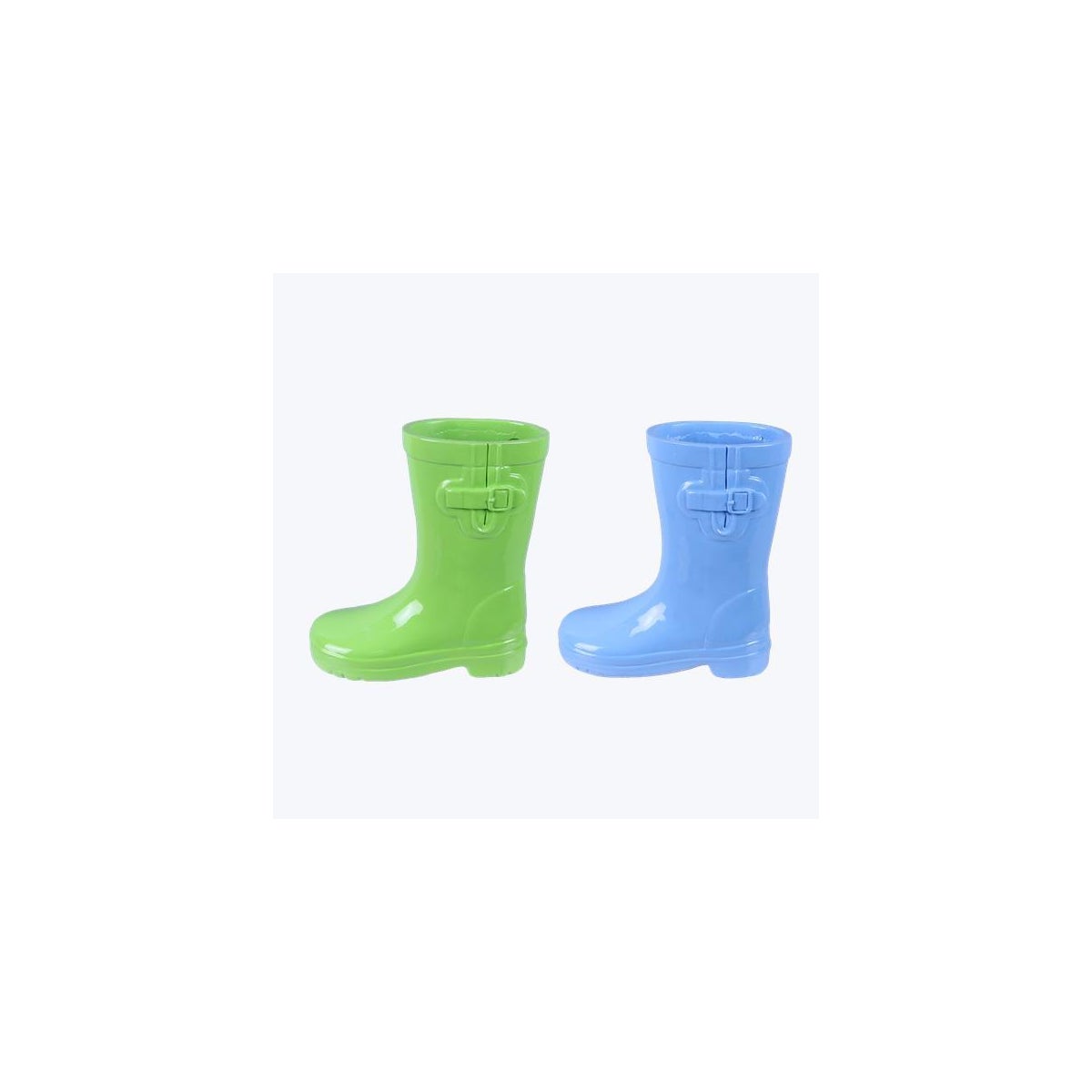Resin Blue and Green Rain Boot Planter 2 Ast