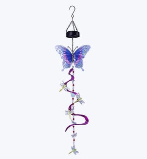 Metal Butterfly Solar Light Wind Spinner