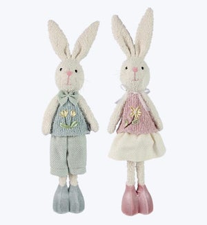 Fabric Standing Rabbit 2 Ast